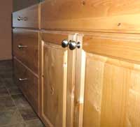 Knobs on kitchen cabinets